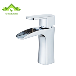 Waterfall Single Hole Solid Brass Vanity Faucet