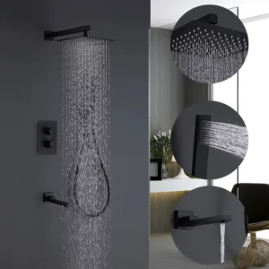 Thermostatic 3 Way Shower Systems 4 colors